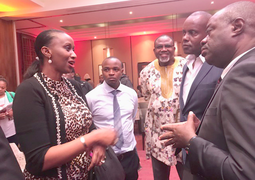 Hon. Ibrahim Mohammed Awal interacting with a businesswoman of the Capital Club in Kenya Hon. Ibrahim Mohammed Awal interacting with a businesswoman of the Capital Club in Kenya