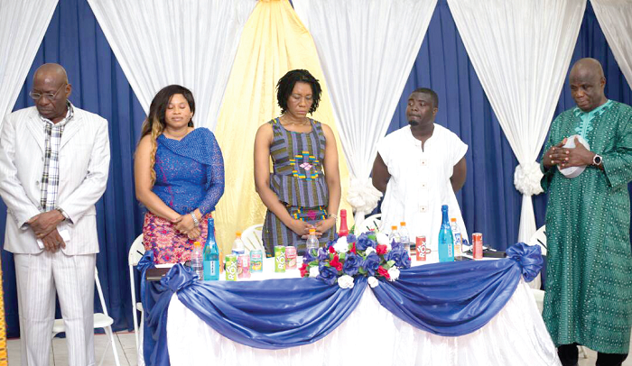 • Rev. Williams (2nd from left) with some of the guests at the launch of the foundation • Rev. Williams (2nd from left) with some of the guests at the launch of the foundation