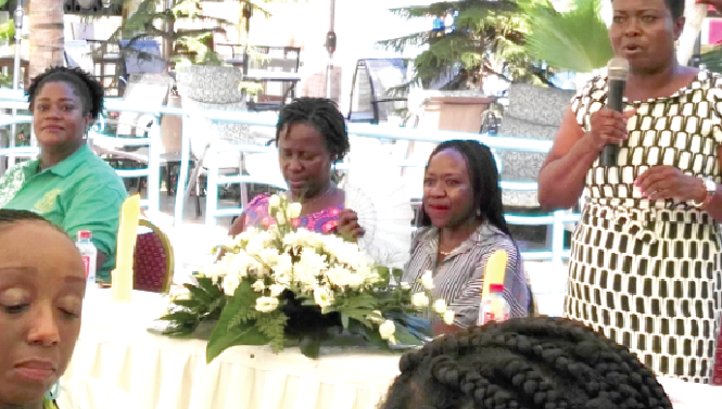 SLOPSAN Juliana Bruce speaking at the launch of the anniversary in Accra SLOPSAN Juliana Bruce speaking at the launch of the anniversary in Accra