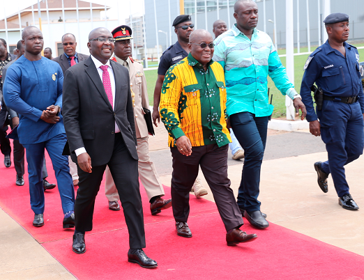 President Akufo-Addo (2nd right) being seen off by Vice-President Mahamudu Bawumia (2nd left) to embark on his journey to Nigeria President Akufo-Addo (2nd right) being seen off by Vice-President Mahamudu Bawumia (2nd left) to embark on his journey to Nigeria
