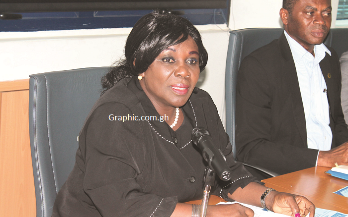 Mrs Cecilia Abena Dapaah addressing staff of Ghana Civil Aviation Authority. Picture: Maxwell Ocloo Mrs Cecilia Abena Dapaah addressing staff of Ghana Civil Aviation Authority. Picture: Maxwell Ocloo