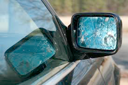 Side mirror such as this can pose danger to public safety Side mirror such as this can pose danger to public safety
