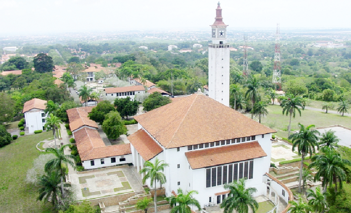 Aerial view of University of Ghana showing the Great Hall Aerial view of University of Ghana showing the Great Hall