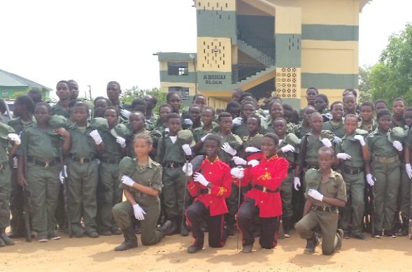 The Cadet Corps of the school in a group picture The Cadet Corps of the school in a group picture