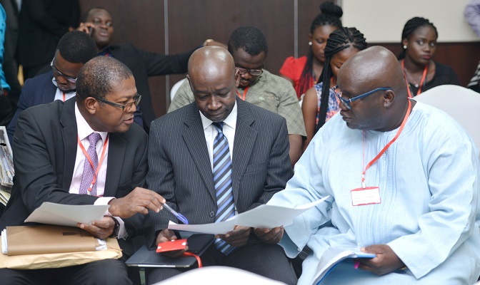 The GOC Electoral Commission - (from left) Peter Zwennes, Thaddeus Sory and Kenneth Ashigbey