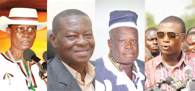 Dr Kwabena Adjei, Yaw Boateng Gyan, Joseph Bipoba Naabu and Kofi Adams are but a few of the leaders who have granted separate media interviews expressing divergent views Dr Kwabena Adjei, Yaw Boateng Gyan, Joseph Bipoba Naabu and Kofi Adams are but a few of the leaders who have granted separate media interviews expressing divergent views