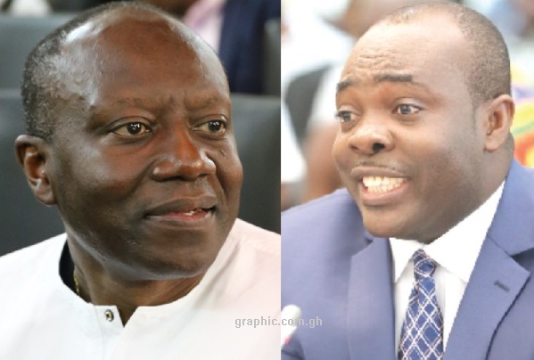 Ken Ofori-Atta (Finance Minister) and Isaac Asiamah (Sports Minister)