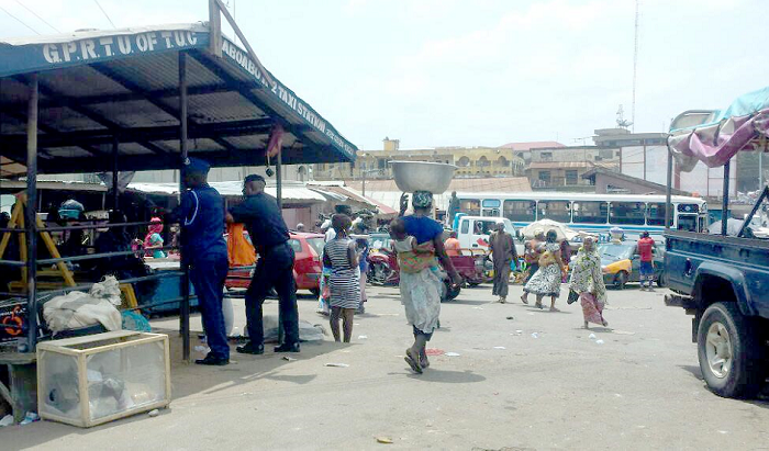  The Tamale Lorry Terminal at Aboabo in Kumasi taken over by the Police