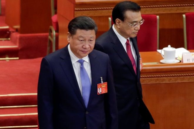 Chinese President Xi Jinping (left) arrived with Premier Li Keqiang (right) Chinese President Xi Jinping (left) arrived with Premier Li Keqiang (right)