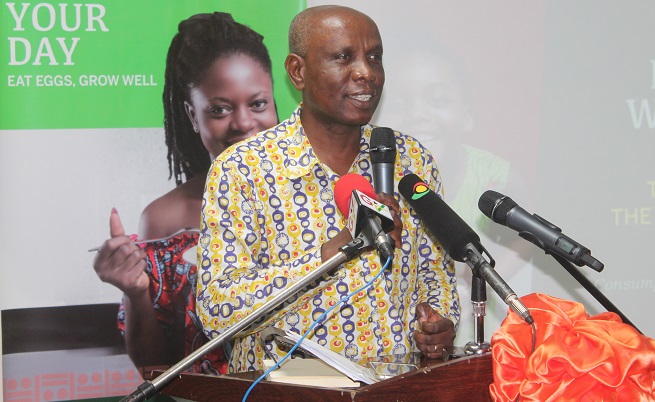Mr Kwamina Akorful, launching the National Egg Campaign. Picture: EDNA ADU-SERWAA