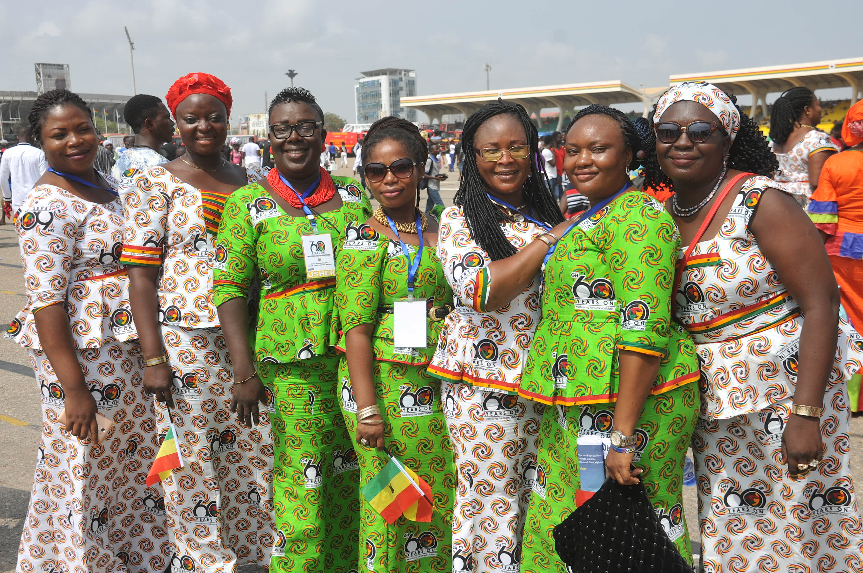 Ghanaians adorned in Ghana @60 anniversary cloth (PHOTOS)