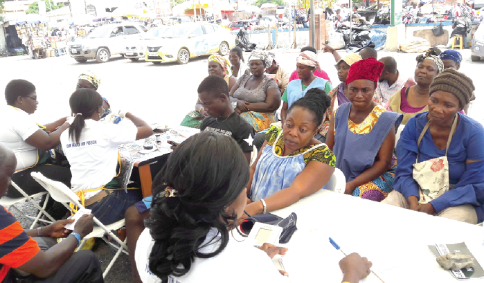 Some customers of Adehyeman Savings and Loans receiving medical attention