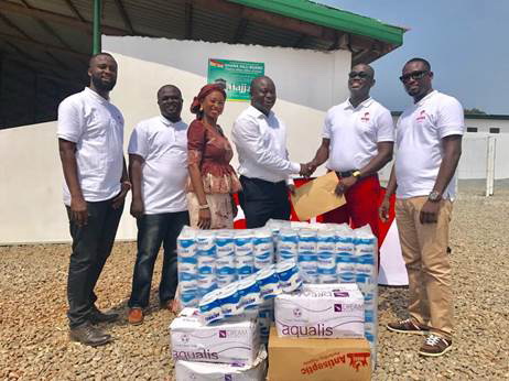 Airtel Team making a special donation to members of the Board at the Hajj Village. Airtel Ghana supports Hajj Board, pilgrims