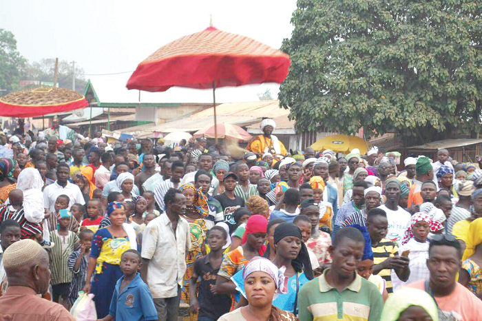  A chief being escorted to the durbar grounds