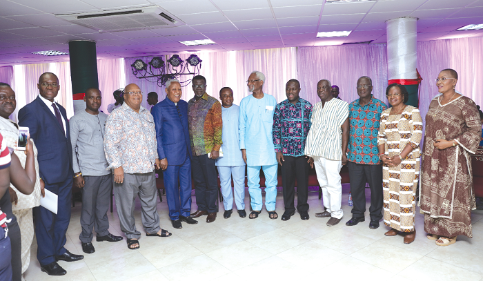 Mr Mohammed Adjei Sowah (5th right), with Dr Mensah Otabil (5th left), the General Overseer of International Central Gospel Church, some former mayors of Accra and other dignitaries Picture: ESTHER ADJEI Mr Mohammed Adjei Sowah (5th right), with Dr Mensah Otabil (5th left), the General Overseer of International Central Gospel Church, some former mayors of Accra and other dignitaries Picture: ESTHER ADJEI