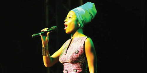 Efya performed Ghana’s National Anthem at the CAF awards Efya performed Ghana’s National Anthem at the CAF awards