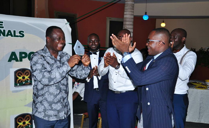 Mr Joe Osei-Owusu, Deputy Speaker of Parliament being presented with his award Mr Joe Osei-Owusu, Deputy Speaker of Parliament being presented with his award