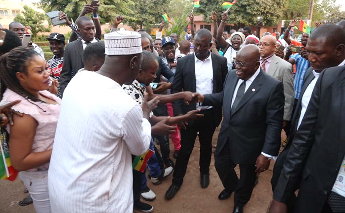 Some Ghanaian resident in Bamako, Mali welcoming President Nana Addo Dankwa Akufo-Addo Some Ghanaian resident in Bamako, Mali welcoming President Nana Addo Dankwa Akufo-Addo