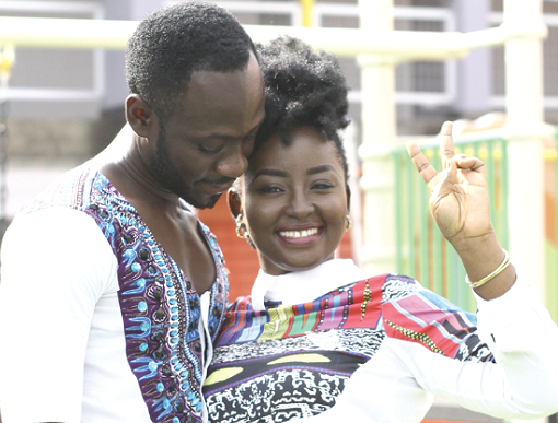 Okyeame Kwame with wife Annica