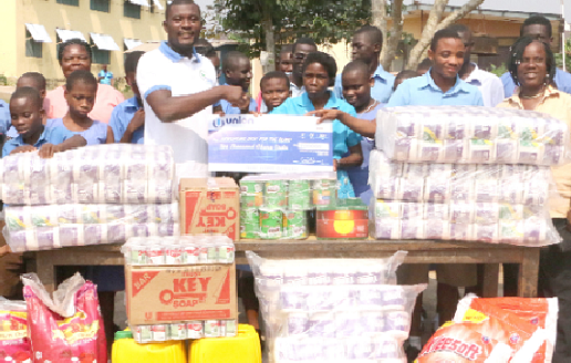 Zoomlion Foundation presenting some items and a cheque to the school Zoomlion Foundation presenting some items and a cheque to the school