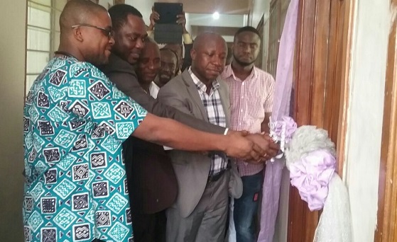 Dr Kwadwo Gyebi Agyenim Boateng (left), the Medical Director of Hart Advertist Hospital, being assisted by some dignitaries to cut the tape to inaugurate the Dialysis Centre at Ahinsan Dr Kwadwo Gyebi Agyenim Boateng (left), the Medical Director of Hart Advertist Hospital, being assisted by some dignitaries to cut the tape to inaugurate the Dialysis Centre at Ahinsan