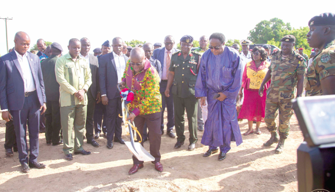 President Akufo-Addo cuts sod for Barracks Regeneration Programme President Akufo-Addo cuts sod for Barracks Regeneration Programme