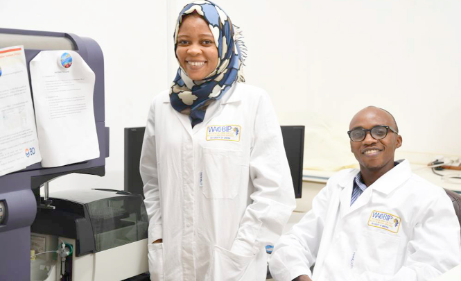Latifa Mohammed and Richmon Aryee, graduate research interns at WACCBIP Latifa Mohammed and Richmon Aryee, graduate research interns at WACCBIP
