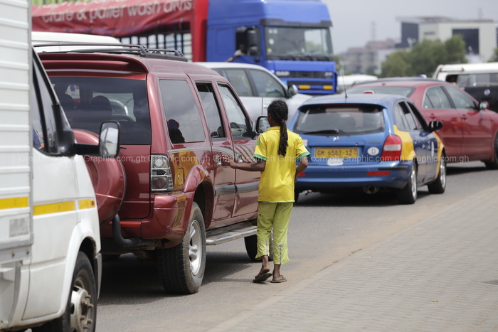 Some of the child beggars captured in the city