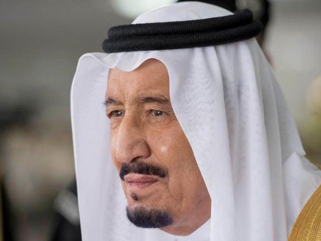Saudi Arabia's King Salman bin Abdulaziz Al Saud stands during a reception ceremony for British Prime Minister Theresa May in Riyadh, Saudi Arabia, April 5, 2017. PHOTO: REUTERS Saudi Arabia's King Salman bin Abdulaziz Al Saud stands during a reception ceremony for British Prime Minister Theresa May in Riyadh, Saudi Arabia, April 5, 2017. PHOTO: REUTERS