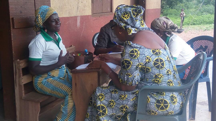 Some of the women going through the breast cancer screening at Sang Some of the women going through the breast cancer screening at Sang