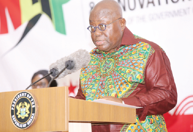 President Akufo-Addo addressing participants at the event. Picture: SAMUEL TEI ADANO President Akufo-Addo addressing participants at the event. Picture: SAMUEL TEI ADANO