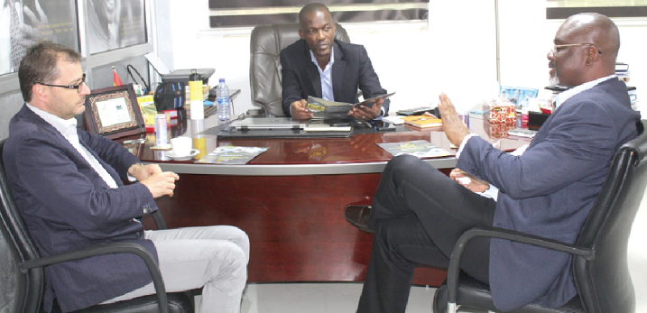 From left; Mr Didier Mary, CEO, 4M Events; Mr William Ansah, CEO, Origin8, and Mr Kwesi Taylor, Consultant for the Air Show