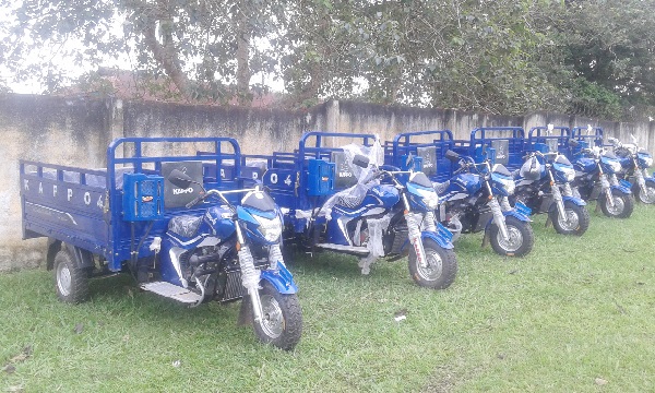 Some of the customised tricycles Some of the customised tricycles