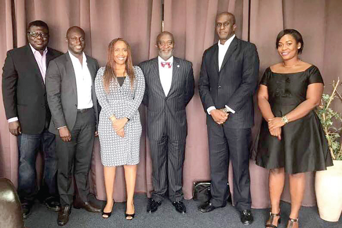 Mr Yofi Grant (3rd right) with the delegation from Carlyle Group after their meeting Mr Yofi Grant (3rd right) with the delegation from Carlyle Group after their meeting