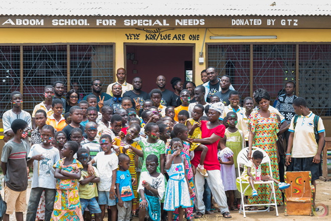 Group photo after health screening Photo: Samuel Moore