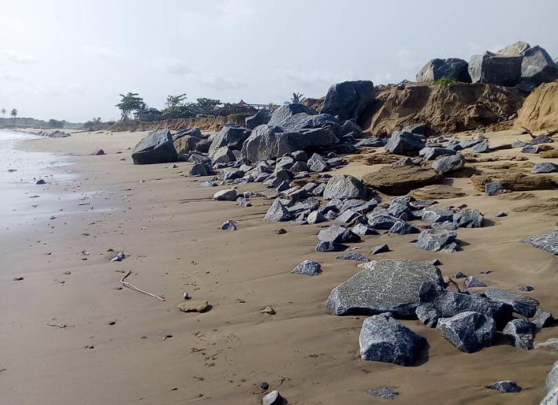 Work on the sea defence project at Fonko in the Ahanta West District has been abandoned Work on the sea defence project at Fonko in the Ahanta West District has been abandoned
