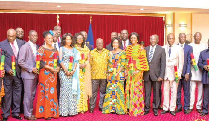 President Akufo-Addo and some of his deputy ministers President Akufo-Addo and some of his deputy ministers