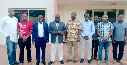Mr Kenneth Ashigbey (4th left), with members of the NCR executive aften the courtesy call Mr Kenneth Ashigbey (4th left), with members of the NCR executive aften the courtesy call