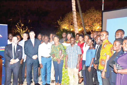 Mr Francois Pujolas (2nd left), French Ambassador with some of the alumni at the launch Mr Francois Pujolas (2nd left), French Ambassador with some of the alumni at the launch