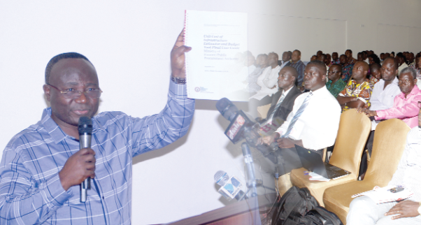 Mr Adjenim Boateng Adjei, the Chief Executive of Public Procurement Authority, launching the report. Mr Adjenim Boateng Adjei, the Chief Executive of Public Procurement Authority, launching the report.
