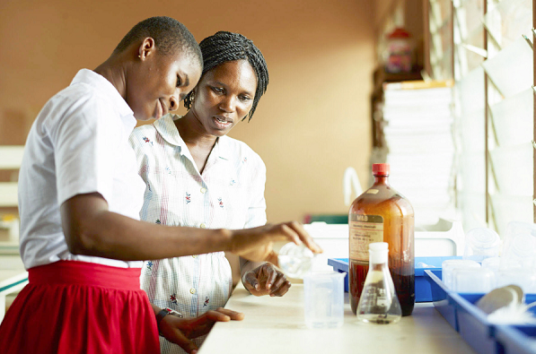A teacher mentor (right) with a mentee