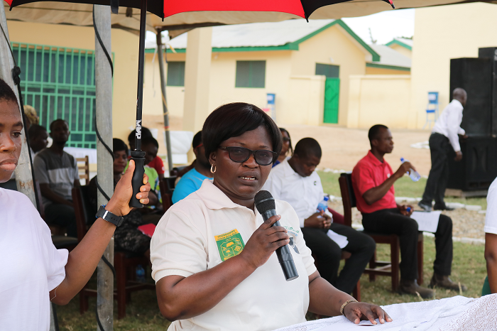 The Headmistress of Odorgonno SHS, Mrs Shine Ofori