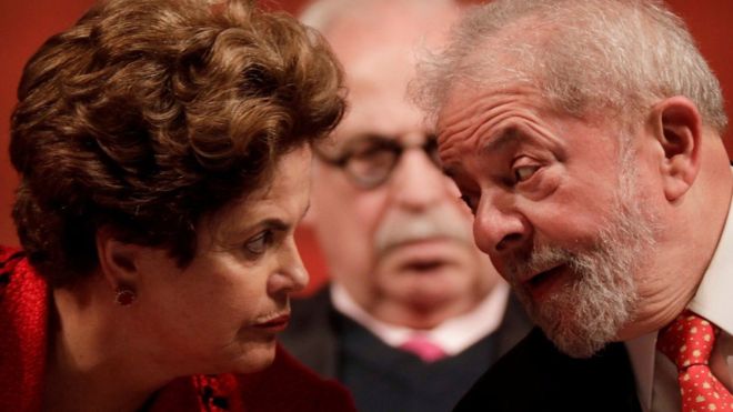 Ms Rousseff, Lula and six other members of the Workers' Party have been charged Ms Rousseff, Lula and six other members of the Workers' Party have been charged