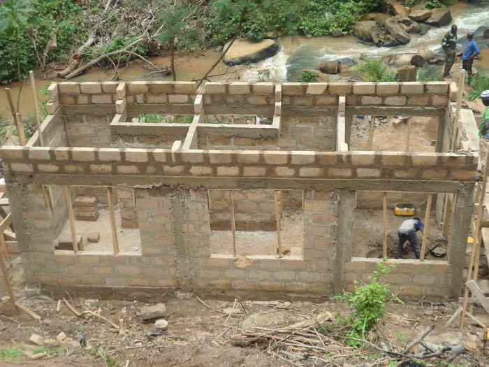 The new changing room under construction