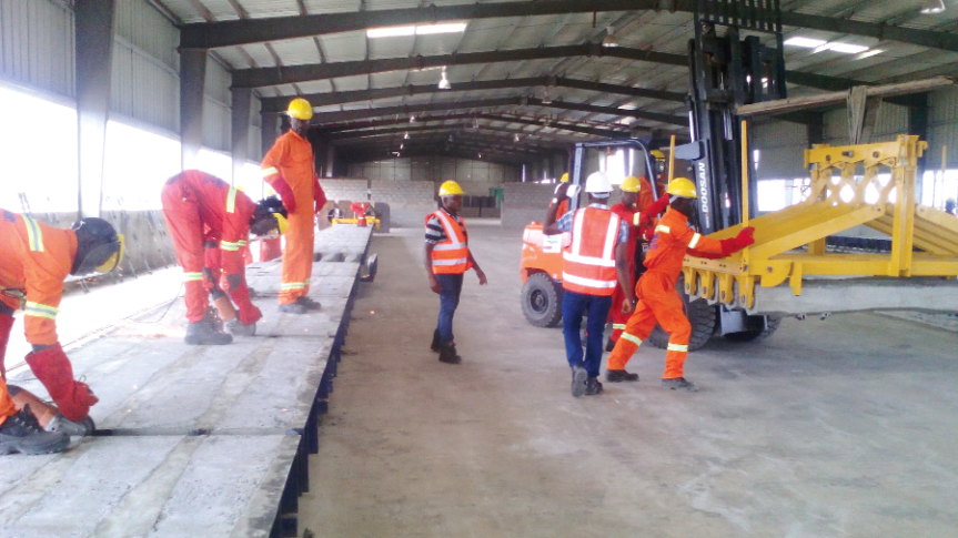 Work has started in Dawa on a concrete Railway sleeper plant Work has started in Dawa on a concrete Railway sleeper plant