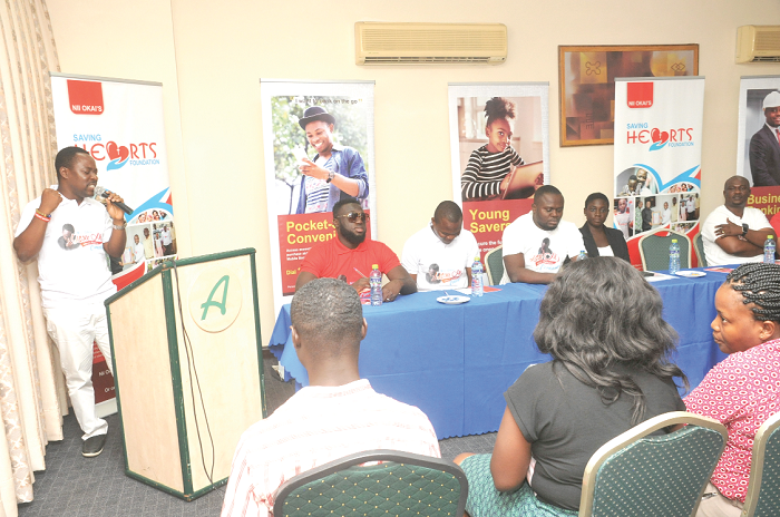 Nii Okai delivering his launching address Nii Okai delivering his launching address