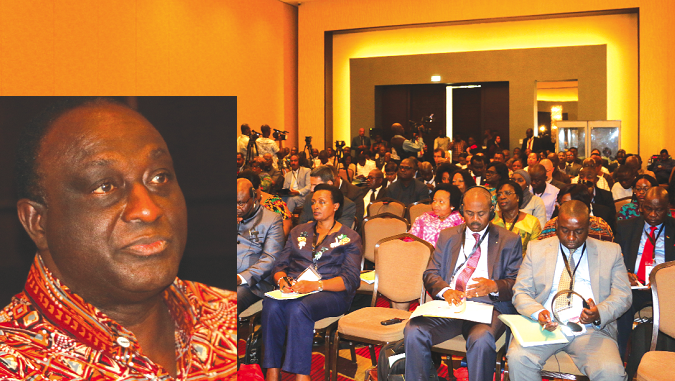 Mr Alan Kyerematen (left) addressing participants in the conference Mr Alan Kyerematen (left) addressing participants in the conference
