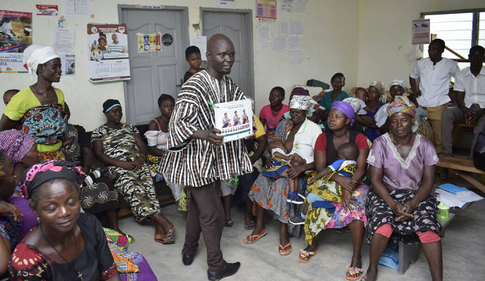 The Executive Director of RISE-Ghana, Mr Awal Ahmed Kariama explaining a point during the sensitization durbar at Kayoro community The Executive Director of RISE-Ghana, Mr Awal Ahmed Kariama explaining a point during the sensitization durbar at Kayoro community