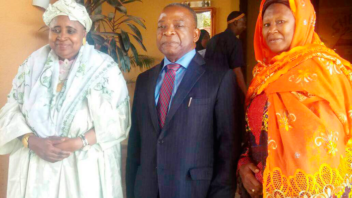 Nana Dadzie with some friends during one of his peace building trips.