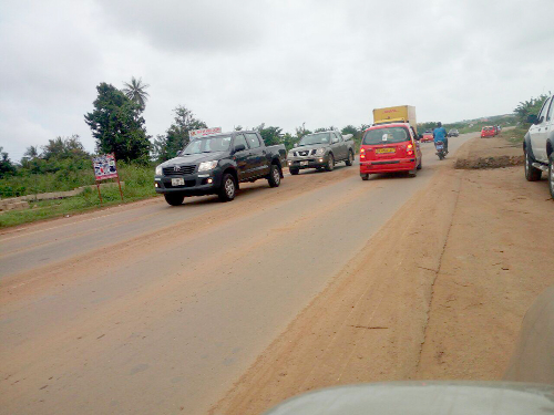 A speed humps at Eguase in the Central Region A speed humps at Eguase in the Central Region